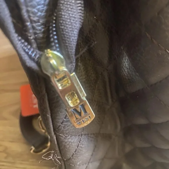 Montana West Black Quilted Chain-Handle Tote NWT - Picture 4 of 6